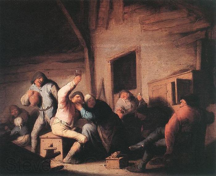 Adriaen van ostade Carousing peasants in a tavern. Norge oil painting art